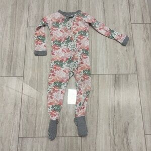 Burt's Bees Baby Tossed Succulent Footed Coverall Organic Cotton One Piece 24M